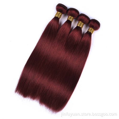 Brazilian Hair Red Color Bundles Straight Human Hair Weave Hair